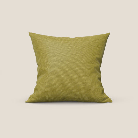 Honey cuscino disponibile in diversi colori realizzato in tessuto simile cotone impermeabile T13 giallo