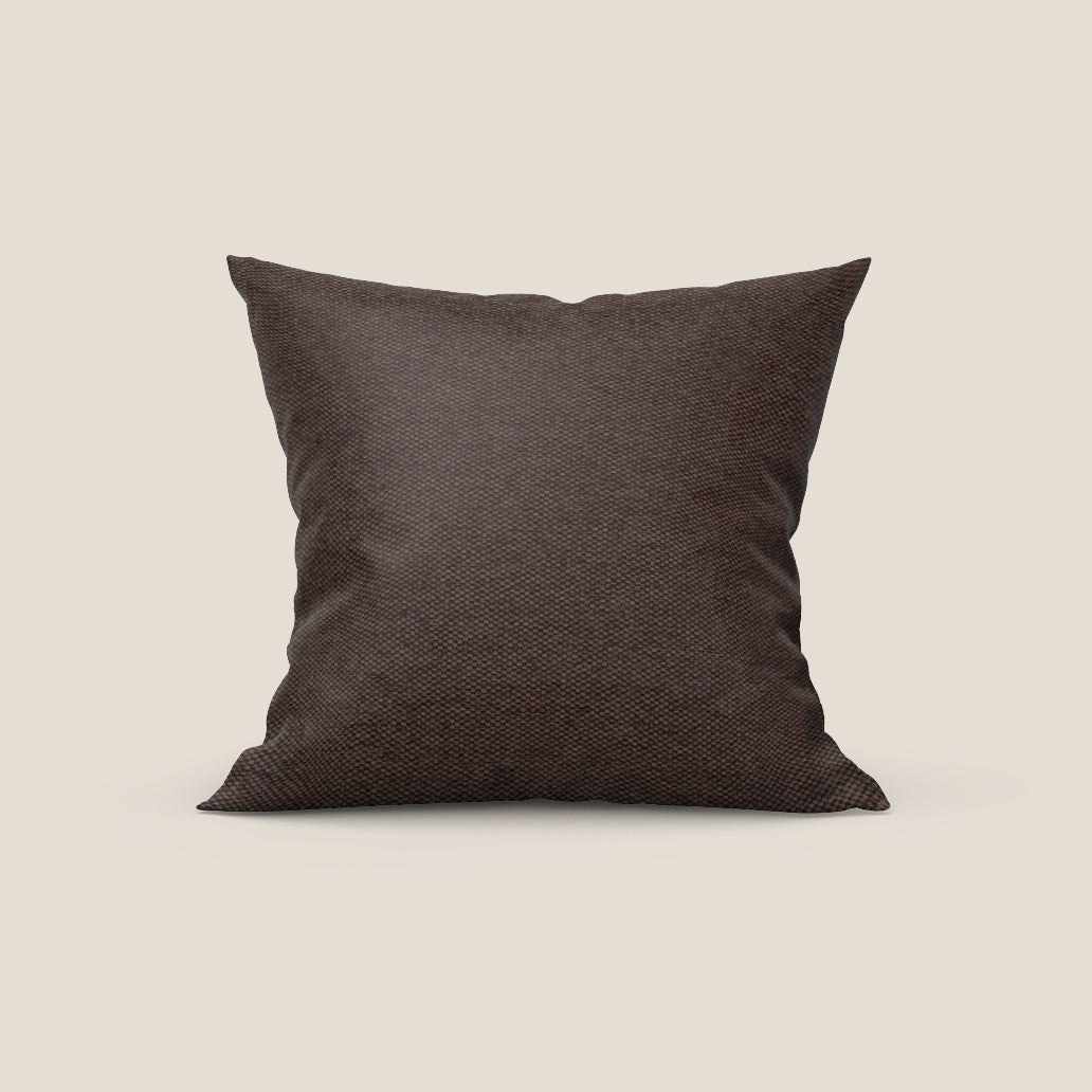 Honey cuscino disponibile in diversi colori realizzato in tessuto simile cotone impermeabile T13 marrone