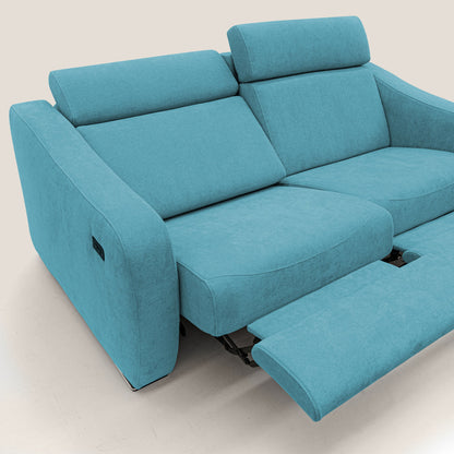 Gummy Divano con meccanismo relax elettrico azzurro