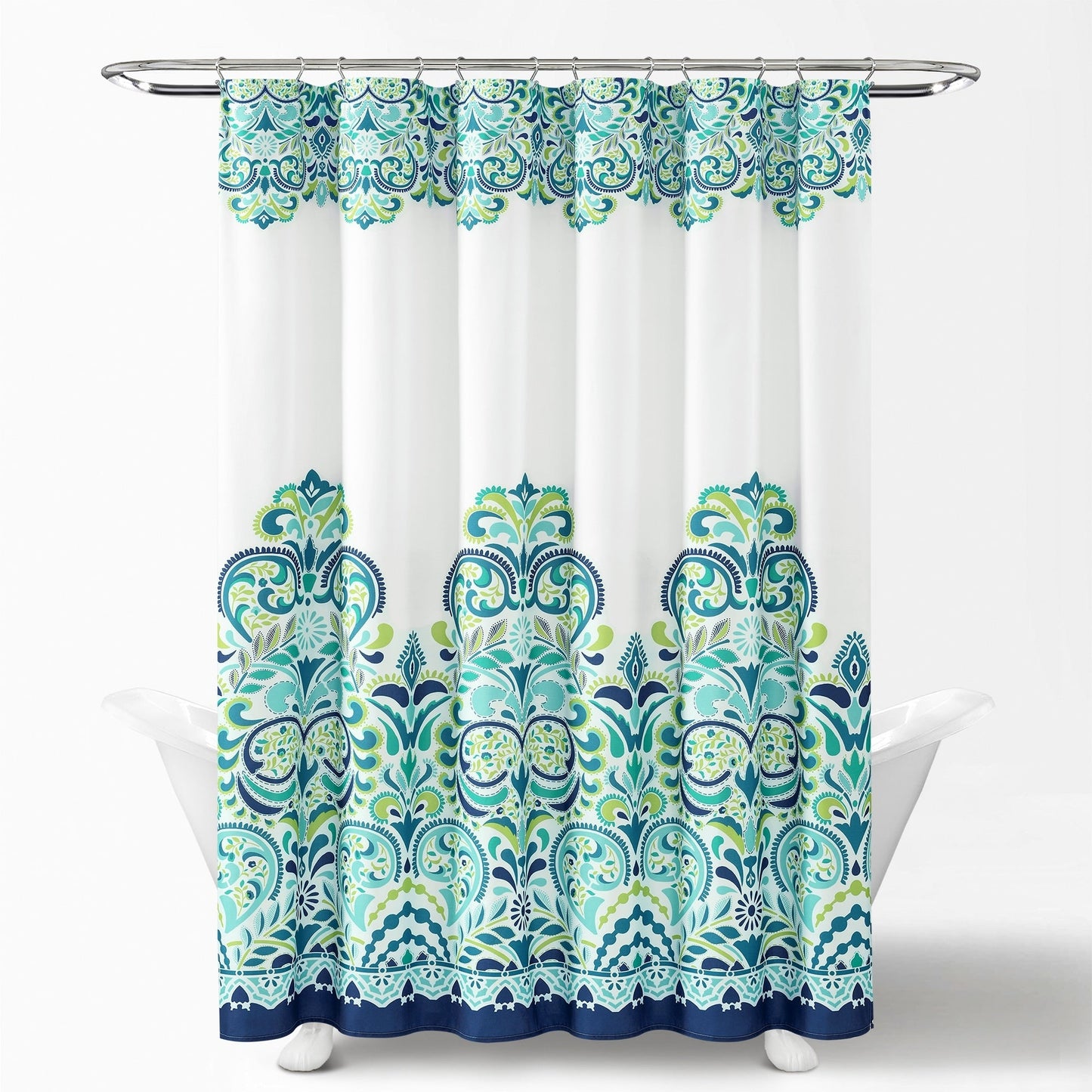 The Curated Nomad Lyon Damask Shower Curtain