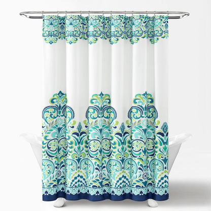 The Curated Nomad Lyon Damask Shower Curtain