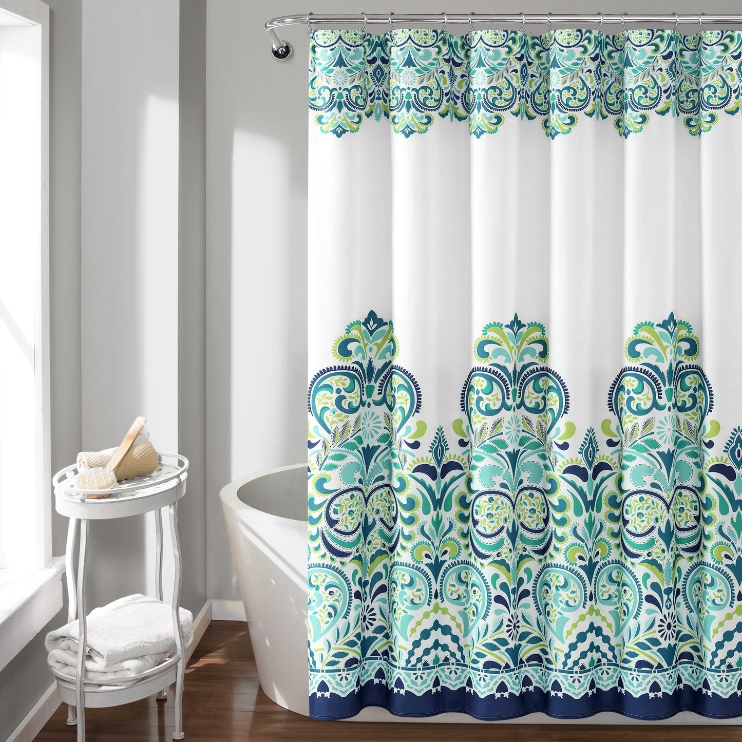 The Curated Nomad Lyon Damask Shower Curtain