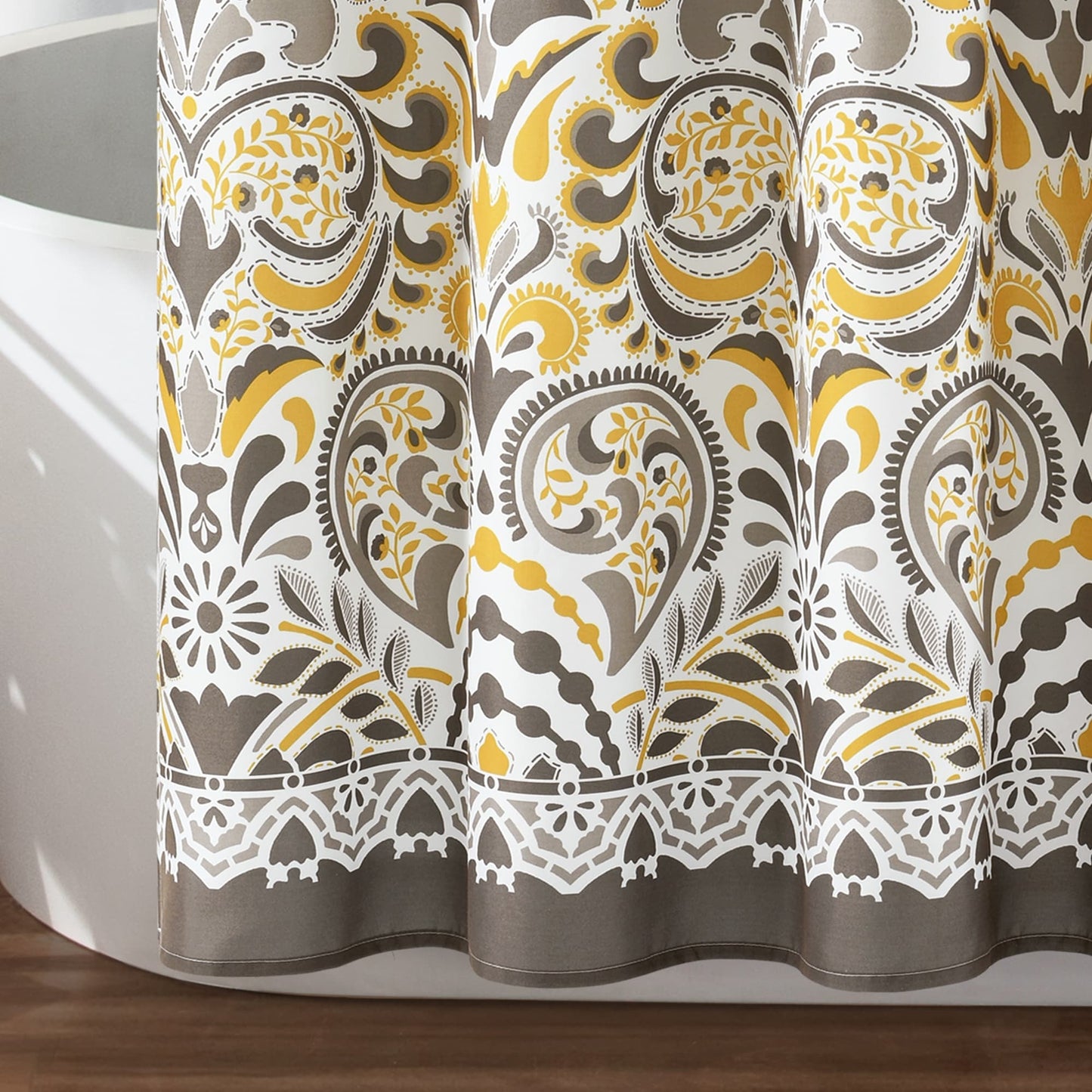 The Curated Nomad Lyon Damask Shower Curtain