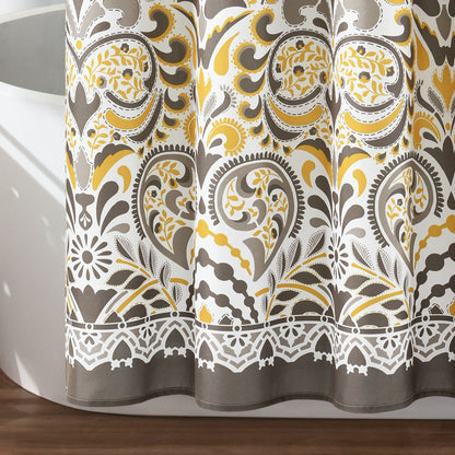 The Curated Nomad Lyon Damask Shower Curtain