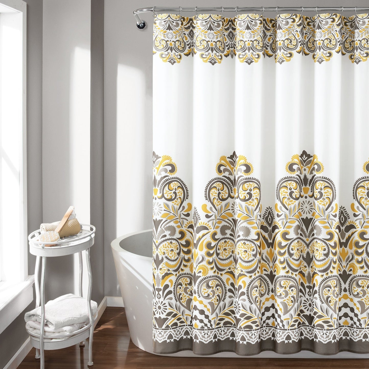 The Curated Nomad Lyon Damask Shower Curtain