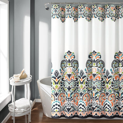 The Curated Nomad Lyon Damask Shower Curtain
