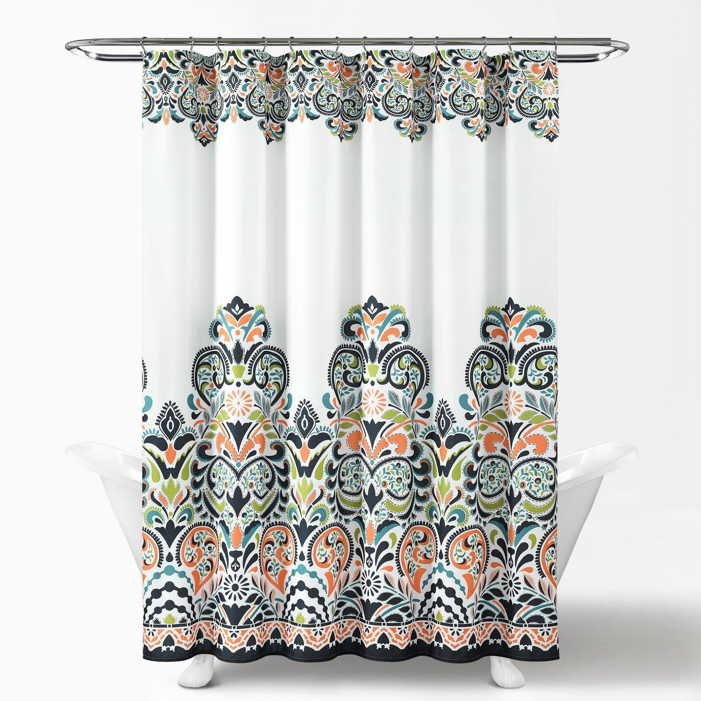 The Curated Nomad Lyon Damask Shower Curtain