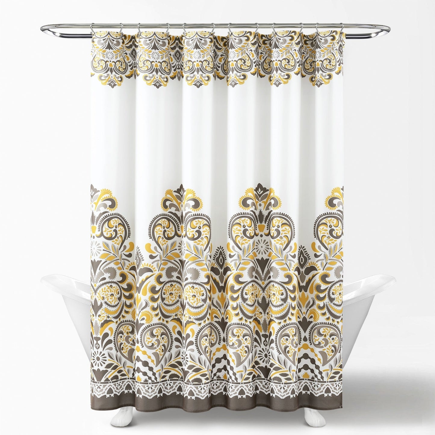 The Curated Nomad Lyon Damask Shower Curtain