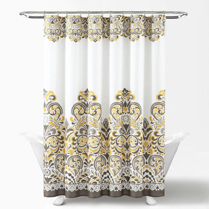 The Curated Nomad Lyon Damask Shower Curtain