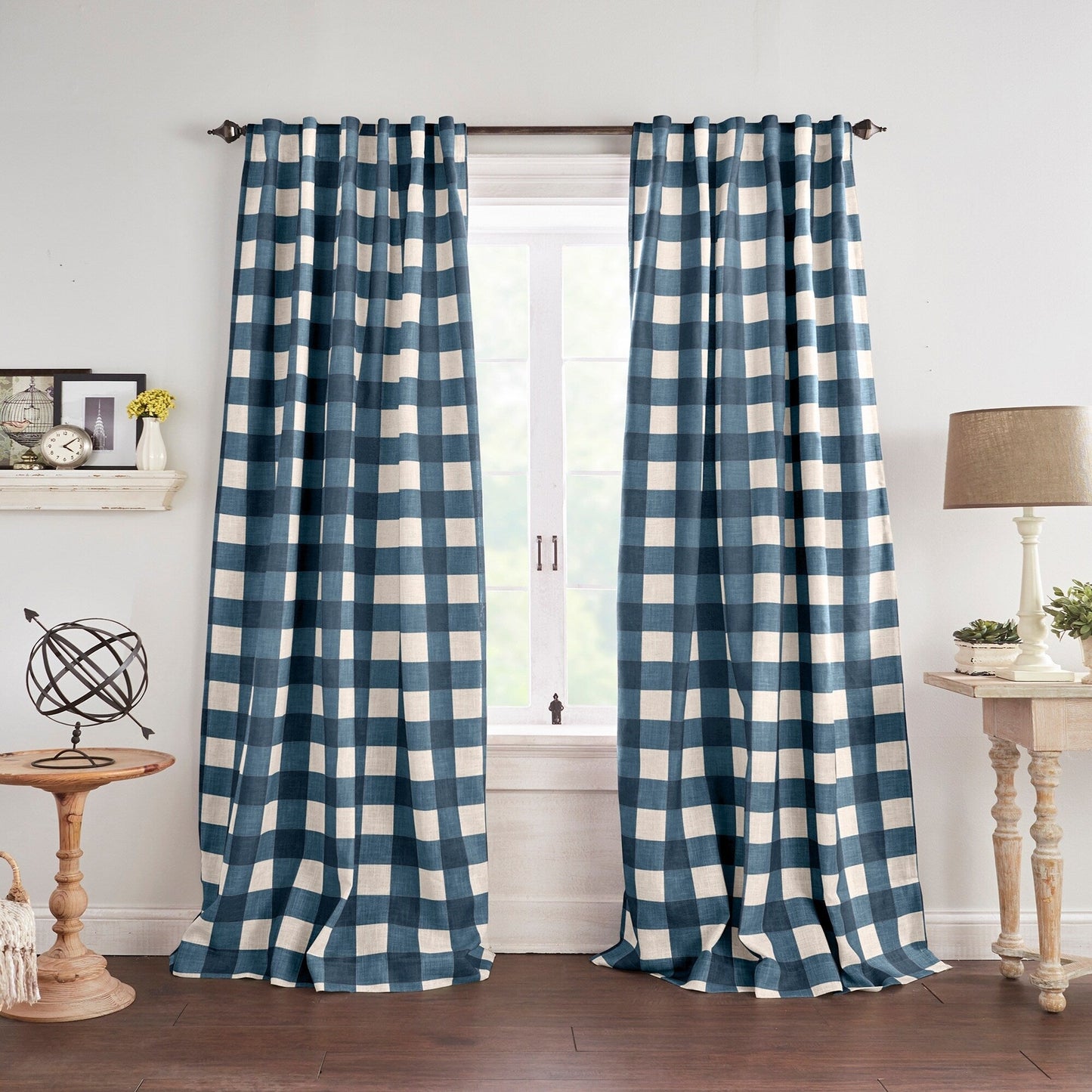 The Gray Barn Holly Buffalo Check Blackout Window Single Curtain Panel