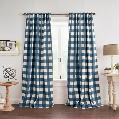 The Gray Barn Holly Buffalo Check Blackout Window Single Curtain Panel
