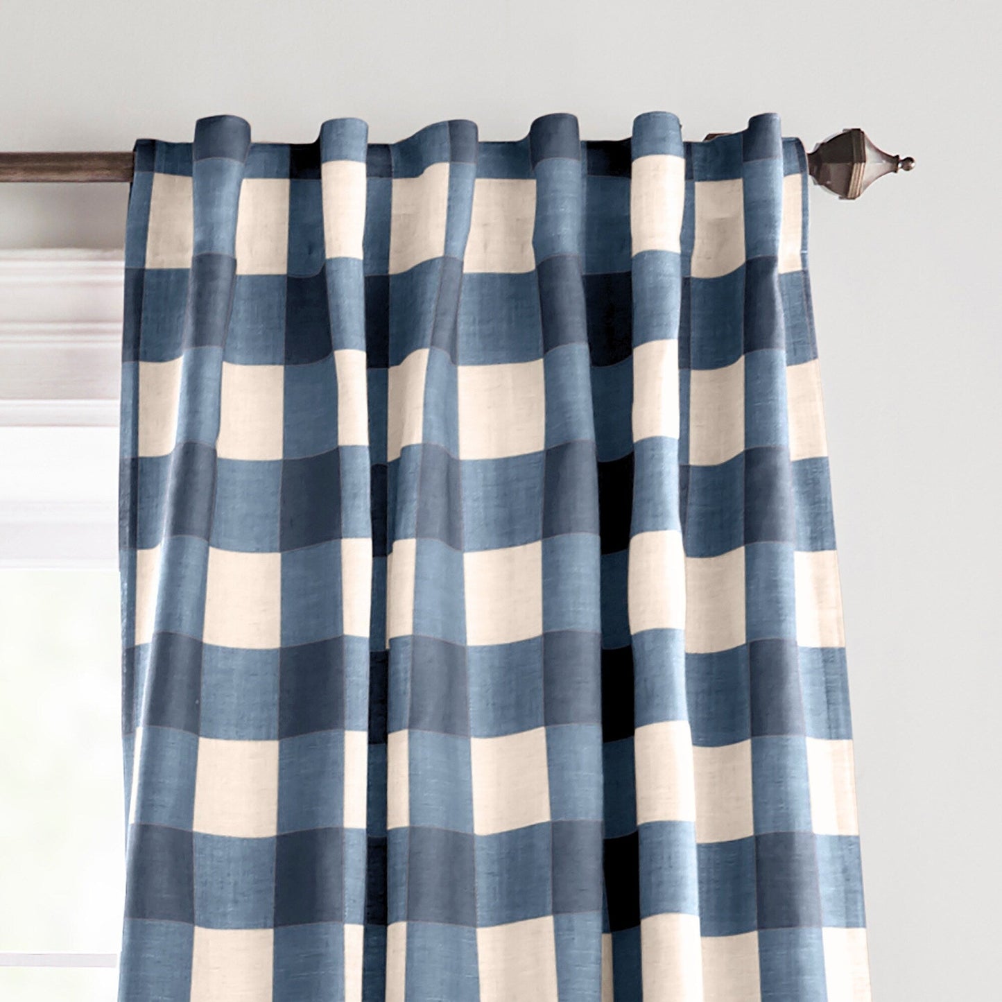 The Gray Barn Holly Buffalo Check Blackout Window Single Curtain Panel