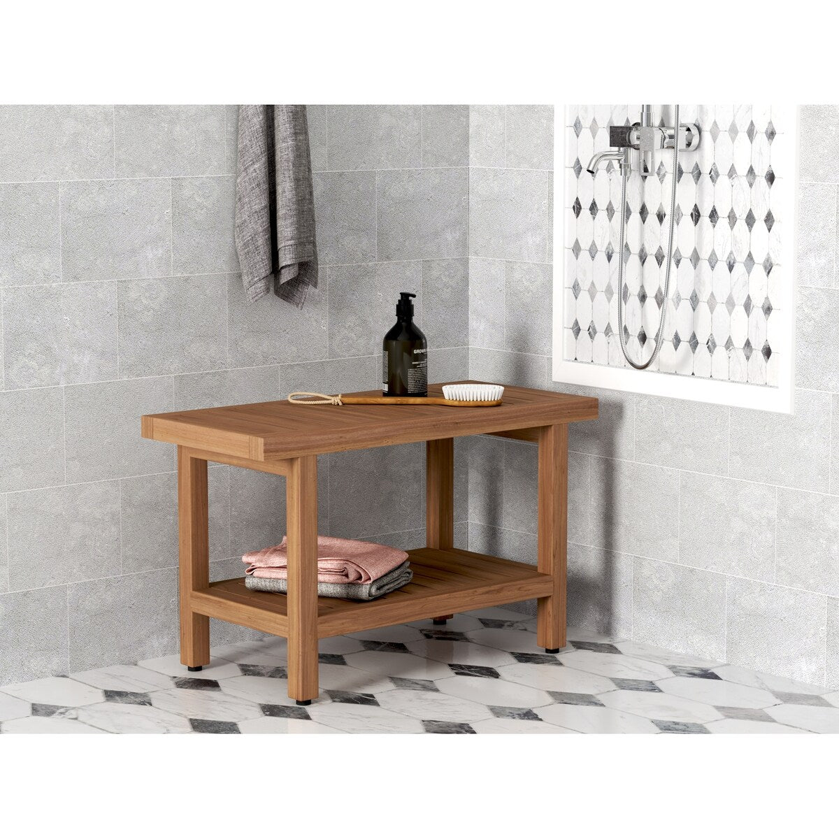 The Original Spa Teak Shower Bench