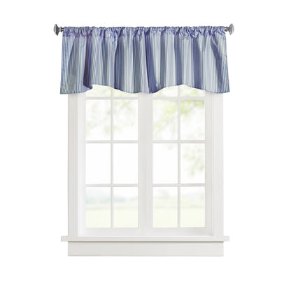 ThermaLogic Ticking Stripe Pole Top Window Curtain Panel Set