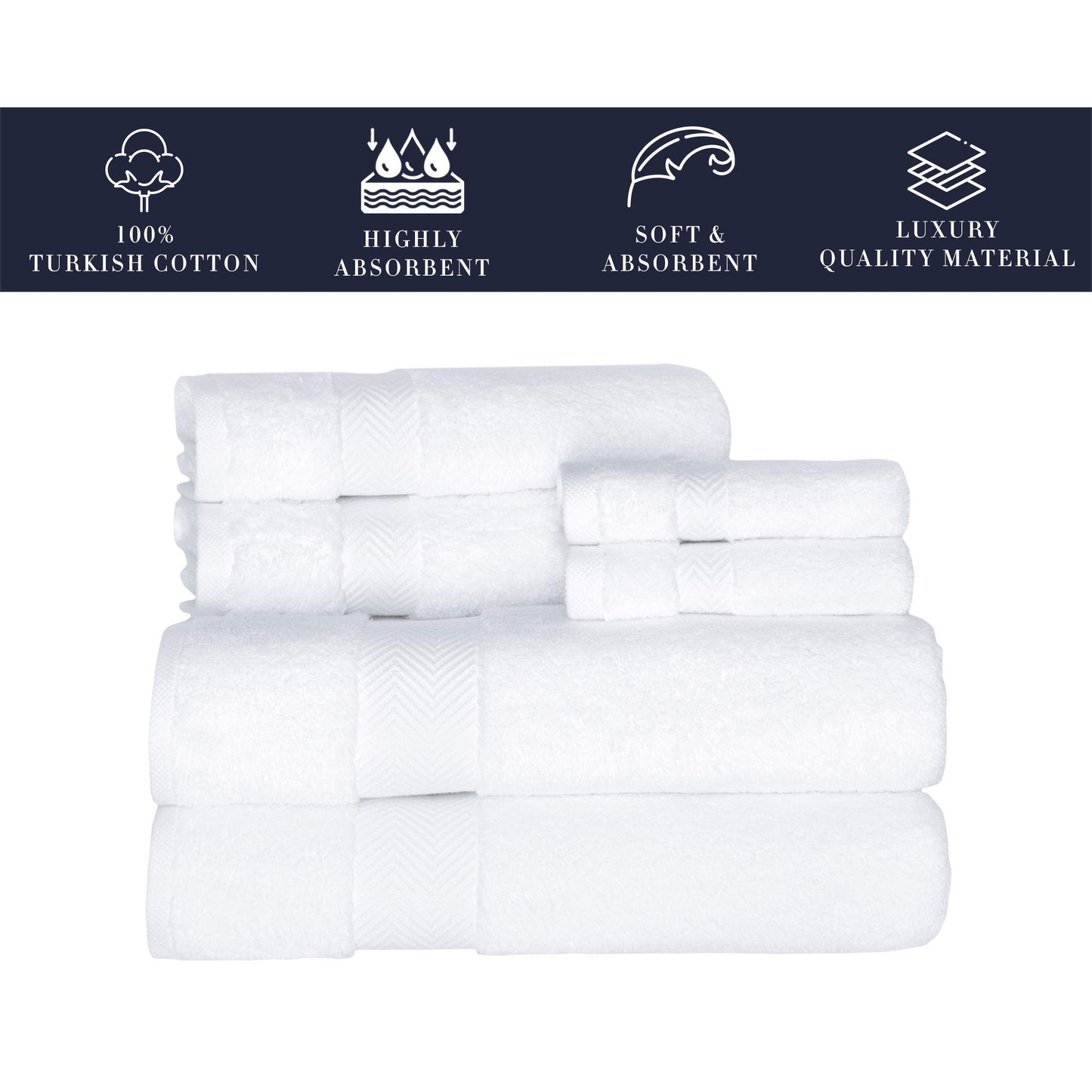 Towels Beyond Becci Turkish Cotton Towel Set & Quick Dry, Ultra Soft, Super Absorbent Bath Towels & Set of 6
