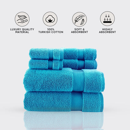 Towels Beyond Becci Turkish Cotton Towel Set & Quick Dry, Ultra Soft, Super Absorbent Bath Towels & Set of 6