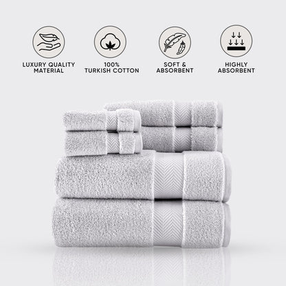 Towels Beyond Becci Turkish Cotton Towel Set & Quick Dry, Ultra Soft, Super Absorbent Bath Towels & Set of 6