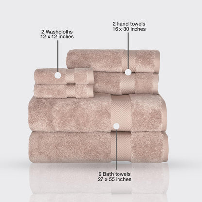 Towels Beyond Becci Turkish Cotton Towel Set & Quick Dry, Ultra Soft, Super Absorbent Bath Towels & Set of 6