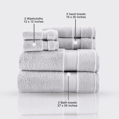 Towels Beyond Becci Turkish Cotton Towel Set & Quick Dry, Ultra Soft, Super Absorbent Bath Towels & Set of 6