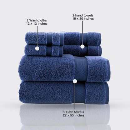 Towels Beyond Becci Turkish Cotton Towel Set & Quick Dry, Ultra Soft, Super Absorbent Bath Towels & Set of 6