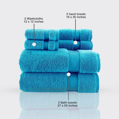 Towels Beyond Becci Turkish Cotton Towel Set & Quick Dry, Ultra Soft, Super Absorbent Bath Towels & Set of 6