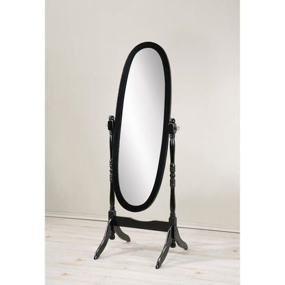 GTU Furniture Swivel Adjustable Full-Length Standing Oval Wood Cheval Floor Mirror
