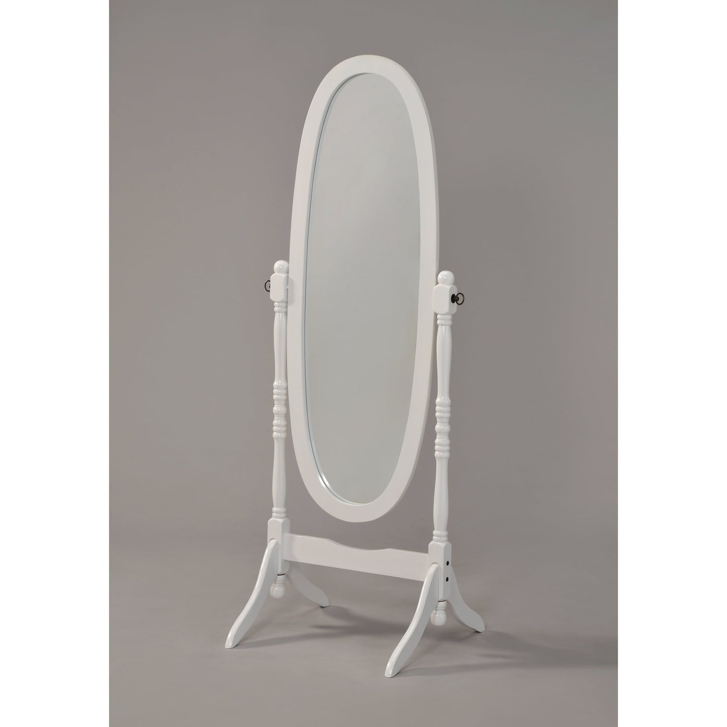 GTU Furniture Swivel Adjustable Full-Length Standing Oval Wood Cheval Floor Mirror