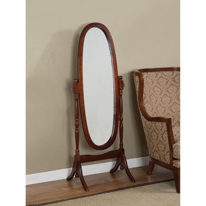 GTU Furniture Swivel Adjustable Full-Length Standing Oval Wood Cheval Floor Mirror