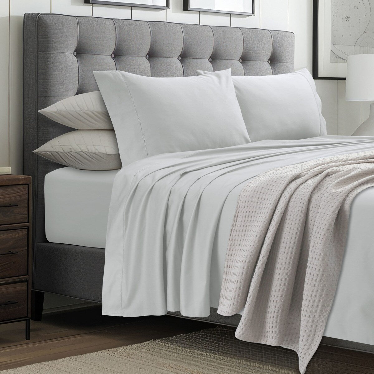 Tribeca Living 1000 Thread Count Egyptian Cotton Pillowcases(Set of 2)