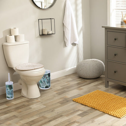 Tropical Print Plastic Trash Can Wastebasket 4.5-liters-1.2-Gal - 9.4 H x 7.8 W x 6.2 L