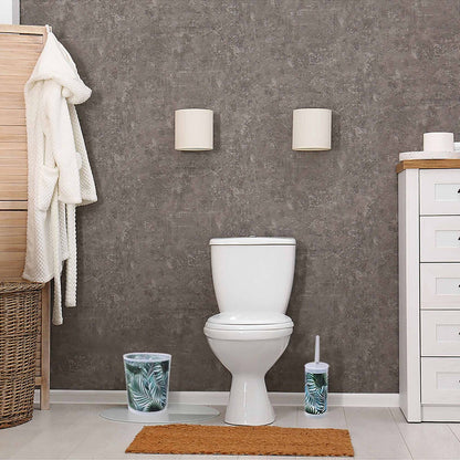 Tropical Print Plastic Trash Can Wastebasket 4.5-liters-1.2-Gal - 9.4 H x 7.8 W x 6.2 L