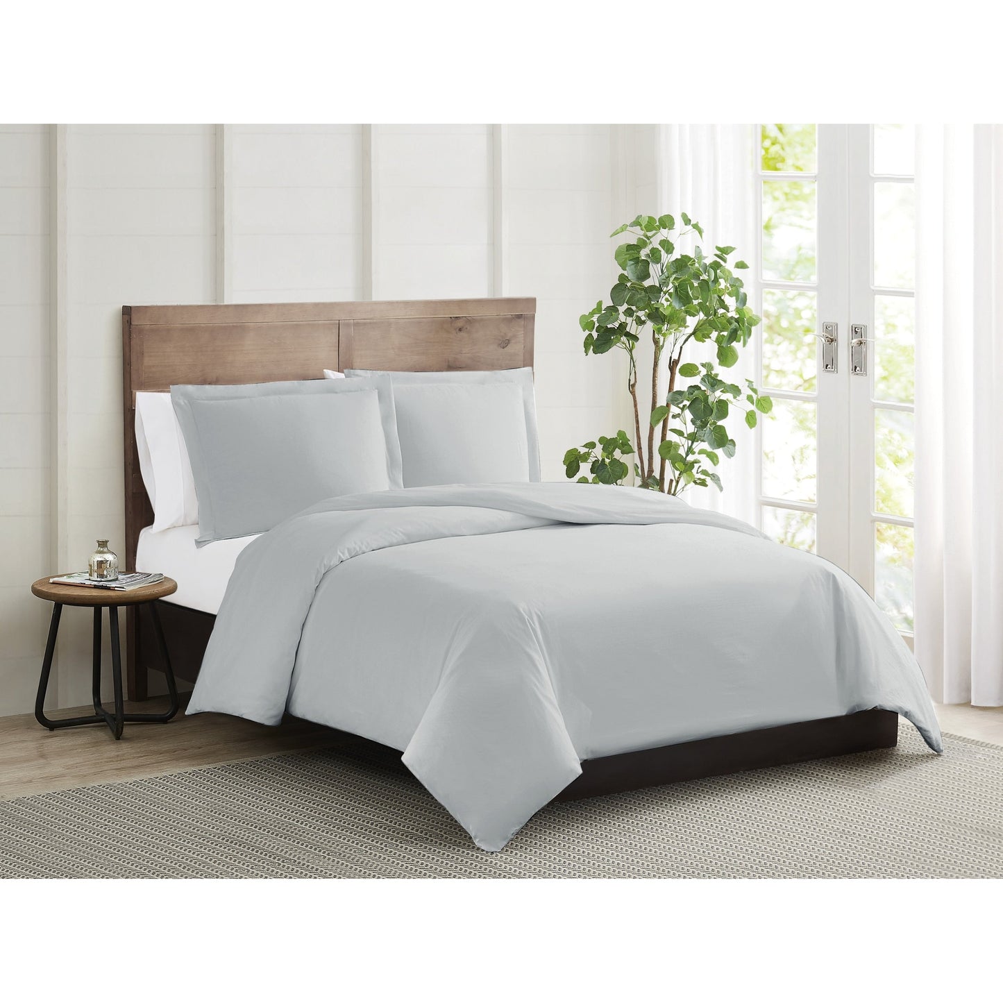 Truly Calm Silver Cool Antimicrobial 3 Piece Duvet Cover Set