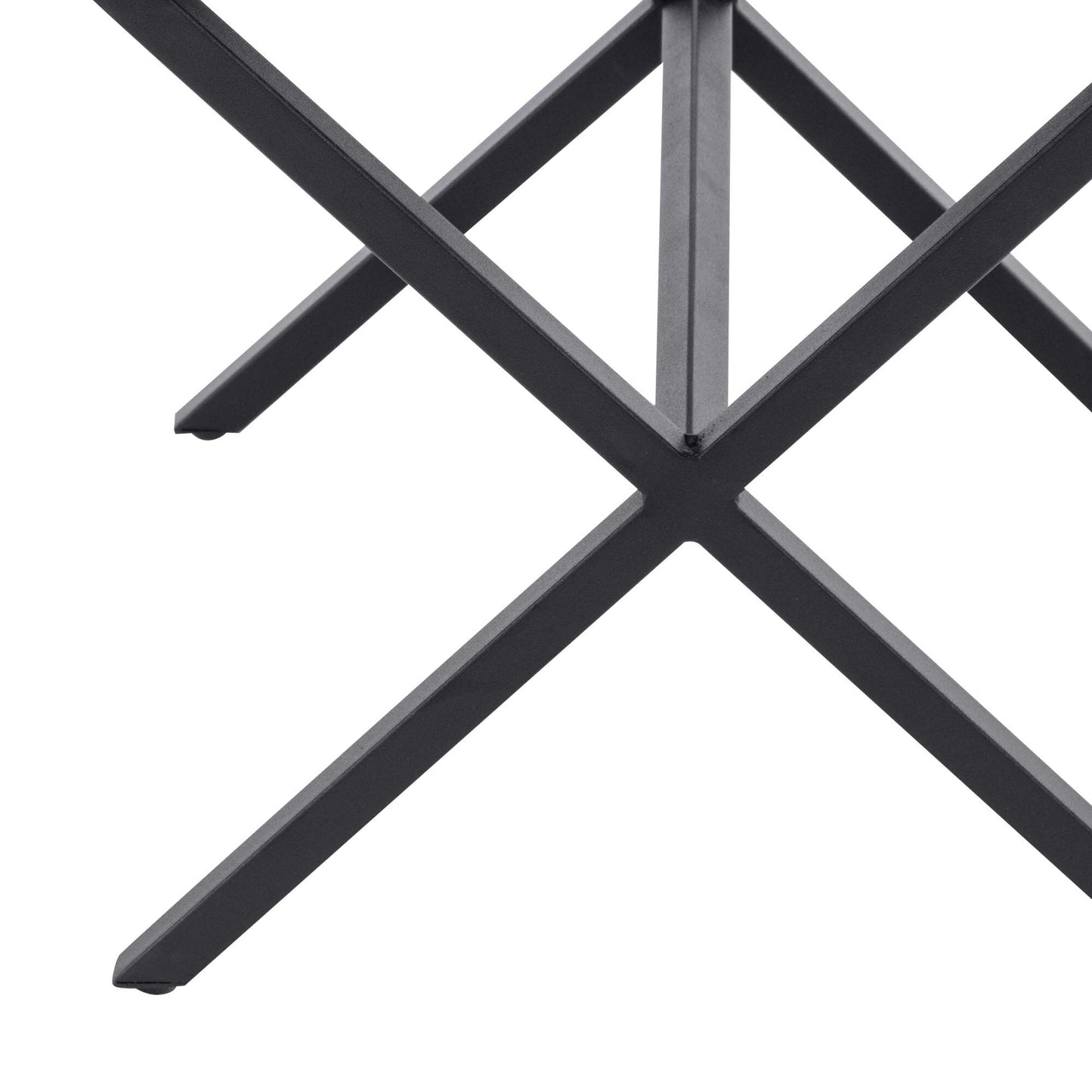 Tufted Faux Leather Vanity Bench with Metal X Legs