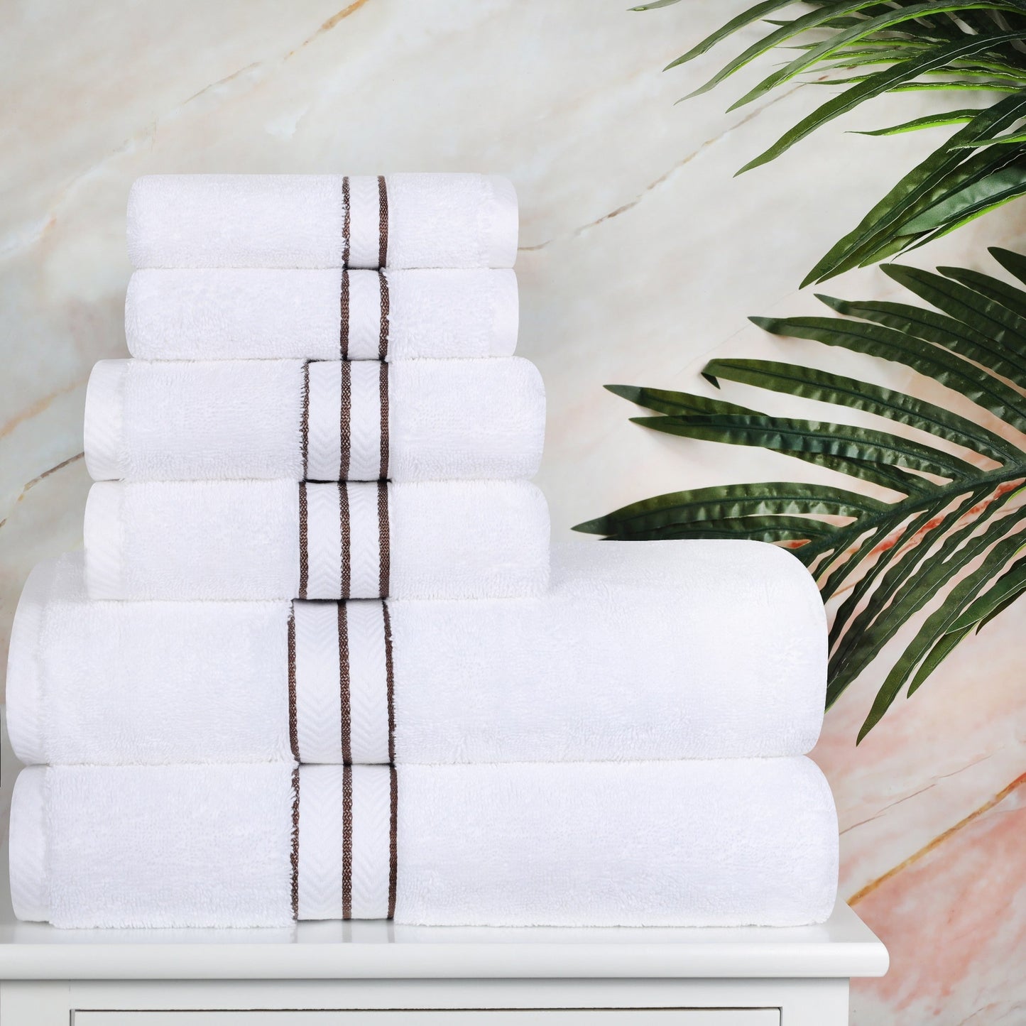 Turkish Cotton 6 Piece Absorbent Heavyweight Towel Set by Superior