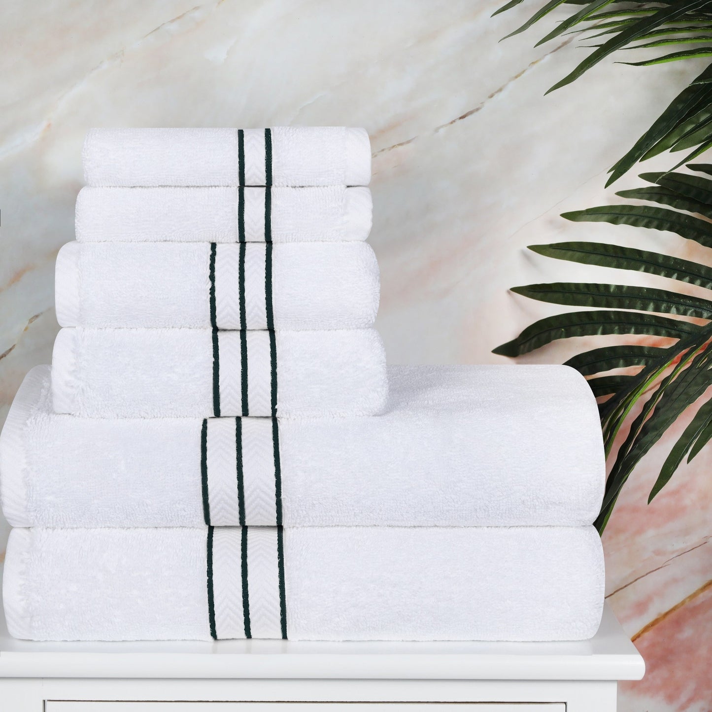 Turkish Cotton 6 Piece Absorbent Heavyweight Towel Set by Superior
