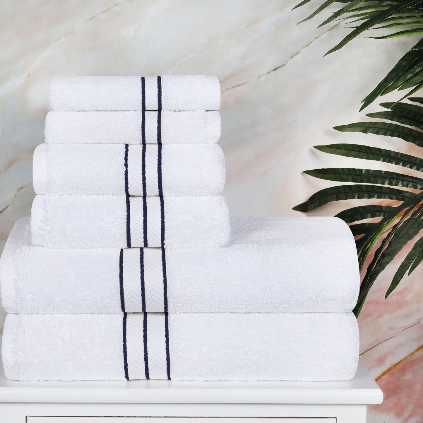 Turkish Cotton 6 Piece Absorbent Heavyweight Towel Set by Superior