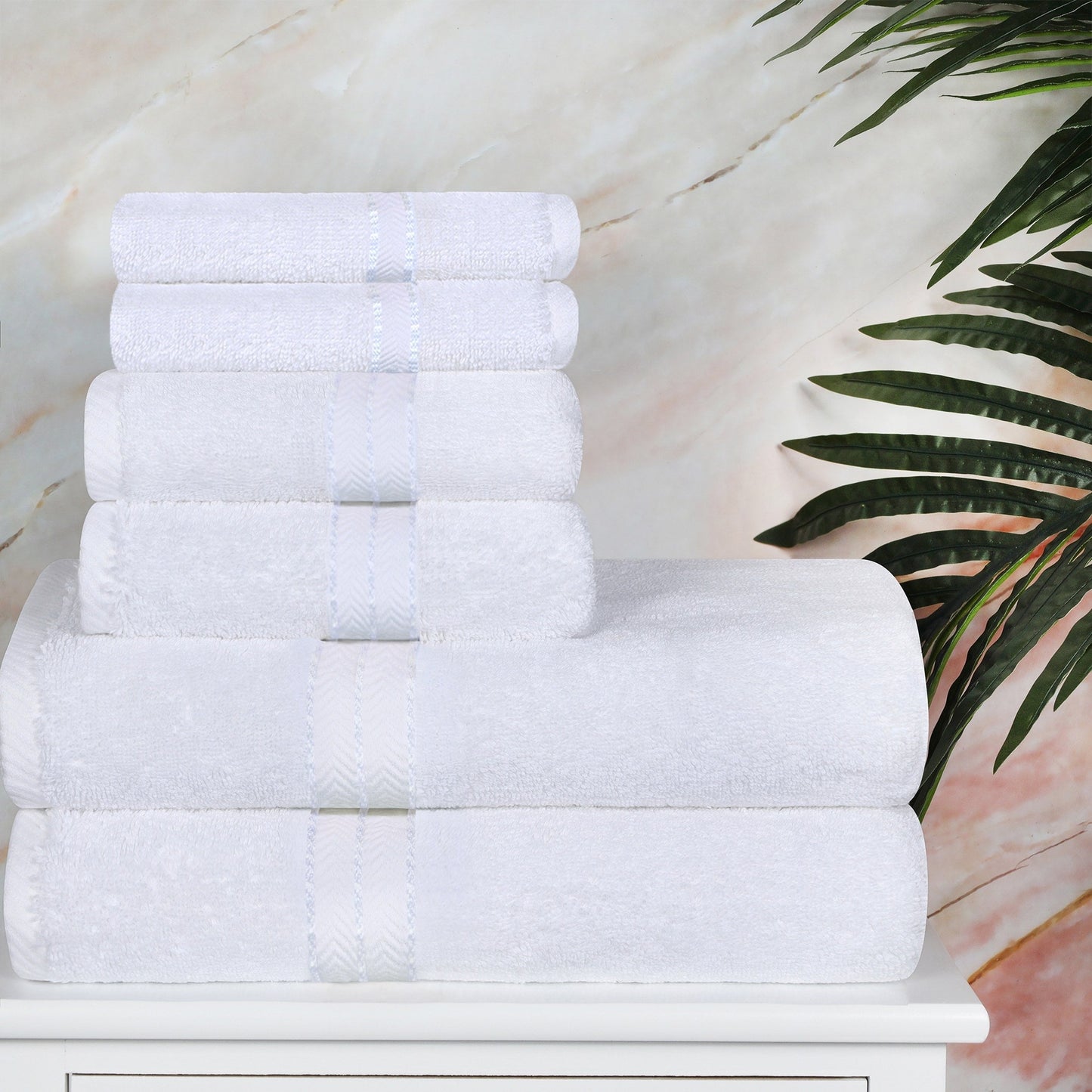 Turkish Cotton 6 Piece Absorbent Heavyweight Towel Set by Superior
