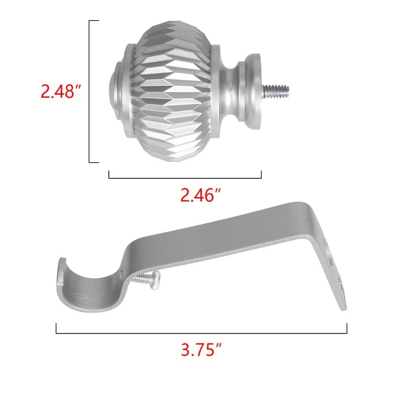 UTOPIA ALLEY Wall Mounted 3/4 Inch Curtain Rod - Adjustable Drapery Rods, Gold Curtain Rods, Bedroom Decorative Curtain Rods