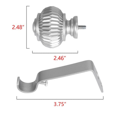 UTOPIA ALLEY Wall Mounted 3/4 Inch Curtain Rod - Adjustable Drapery Rods, Gold Curtain Rods, Bedroom Decorative Curtain Rods