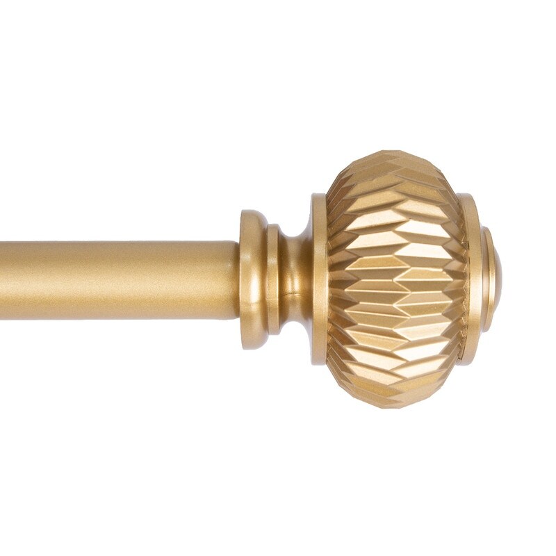 UTOPIA ALLEY Wall Mounted 3/4 Inch Curtain Rod - Adjustable Drapery Rods, Gold Curtain Rods, Bedroom Decorative Curtain Rods