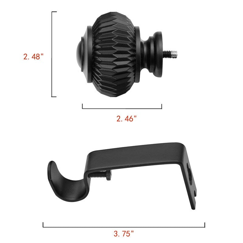 UTOPIA ALLEY Wall Mounted 3/4 Inch Curtain Rod - Adjustable Drapery Rods, Gold Curtain Rods, Bedroom Decorative Curtain Rods