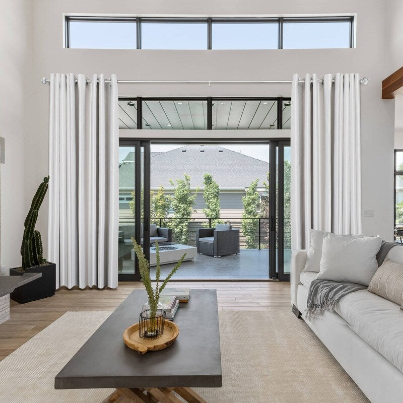 UTOPIA ALLEY Wall Mounted 3/4 Inch Curtain Rod - Adjustable Drapery Rods, Gold Curtain Rods, Bedroom Decorative Curtain Rods