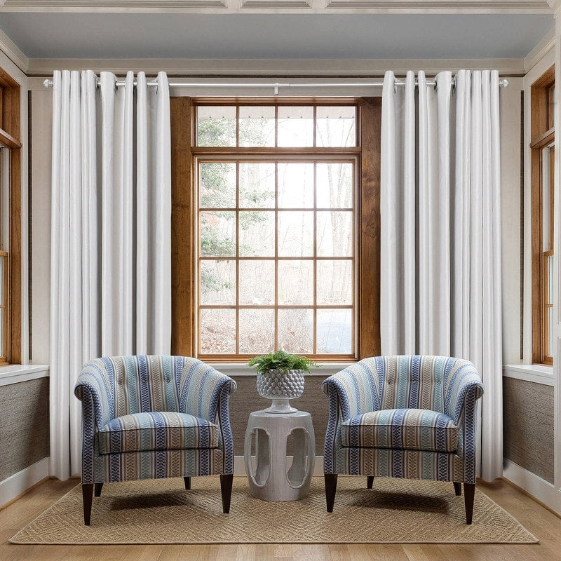 UTOPIA ALLEY Wall Mounted 3/4 Inch Curtain Rod - Adjustable Drapery Rods, Gold Curtain Rods, Bedroom Decorative Curtain Rods