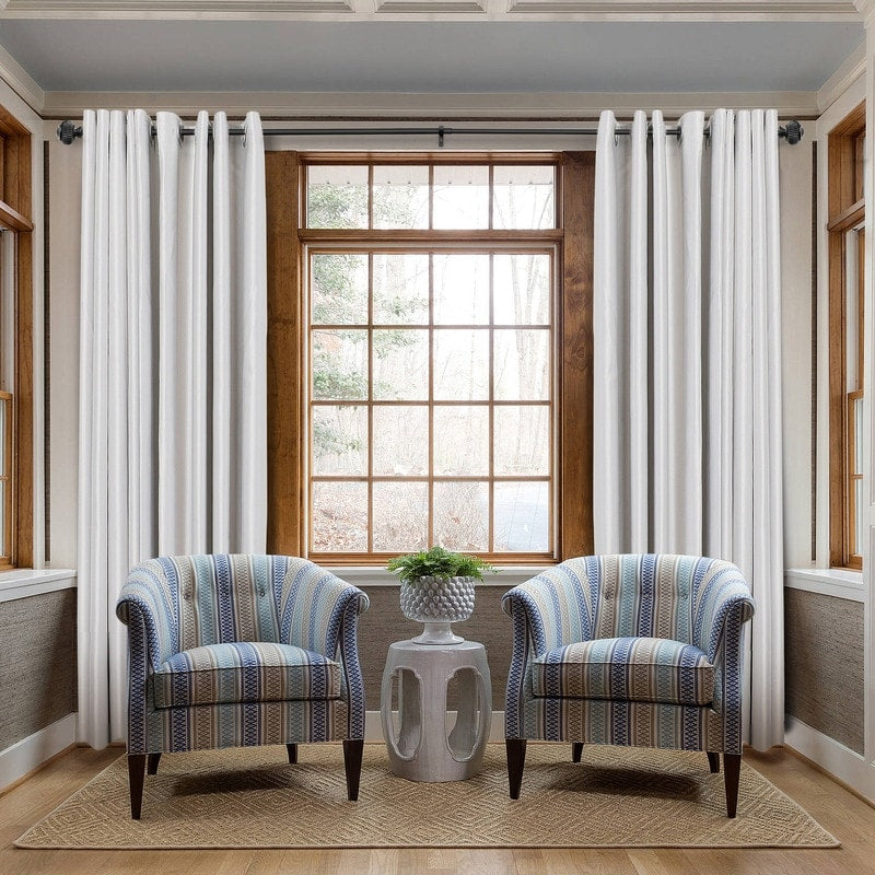 UTOPIA ALLEY Wall Mounted 3/4 Inch Curtain Rod - Adjustable Drapery Rods, Gold Curtain Rods, Bedroom Decorative Curtain Rods