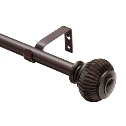 UTOPIA ALLEY Wall Mounted 3/4 Inch Curtain Rod - Adjustable Drapery Rods, Gold Curtain Rods, Bedroom Decorative Curtain Rods