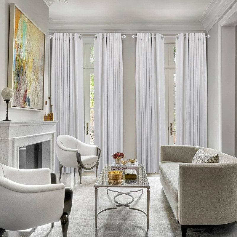 UTOPIA ALLEY Wall Mounted 3/4 Inch Curtain Rod - Adjustable Drapery Rods, Gold Curtain Rods, Bedroom Decorative Curtain Rods