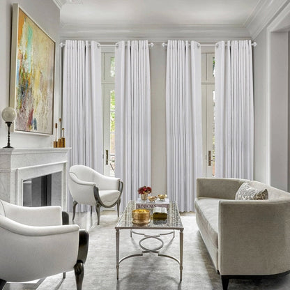 UTOPIA ALLEY Wall Mounted 3/4 Inch Curtain Rod - Adjustable Drapery Rods, Gold Curtain Rods, Bedroom Decorative Curtain Rods