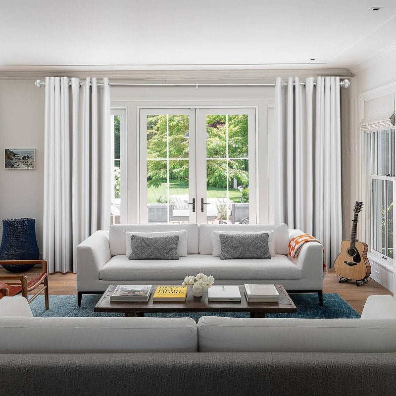 UTOPIA ALLEY Wall Mounted 3/4 Inch Curtain Rod - Adjustable Drapery Rods, Gold Curtain Rods, Bedroom Decorative Curtain Rods