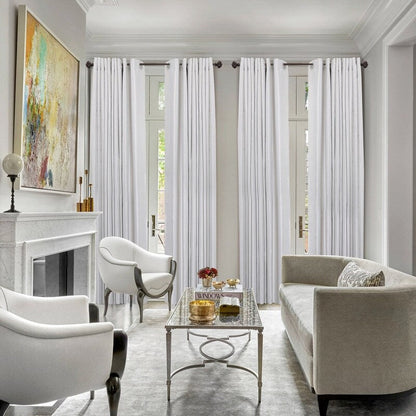 UTOPIA ALLEY Wall Mounted 3/4 Inch Curtain Rod - Adjustable Drapery Rods, Gold Curtain Rods, Bedroom Decorative Curtain Rods