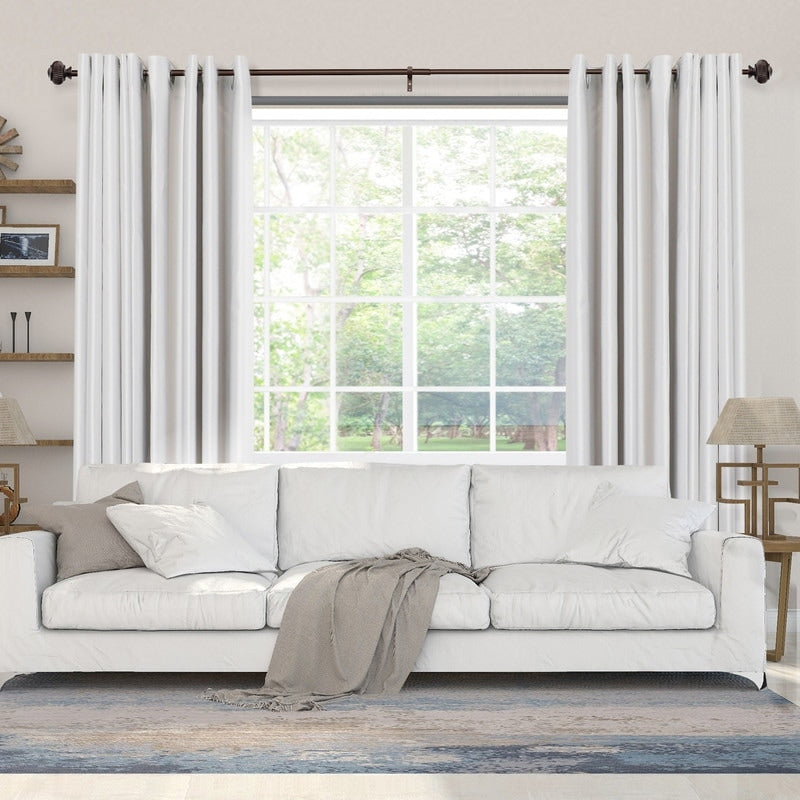 UTOPIA ALLEY Wall Mounted 3/4 Inch Curtain Rod - Adjustable Drapery Rods, Gold Curtain Rods, Bedroom Decorative Curtain Rods